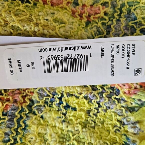 Alice + Olivia Jocelyn Tiered Ruffle Maxi Dress NWT - Picture 8 of 9